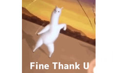 Fine Thank u（沙雕羊驼 GIF 动图）