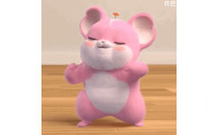 粉色小卷鼠尬舞 - 小卷鼠表情包 | 小卷鼠跳舞第三弹