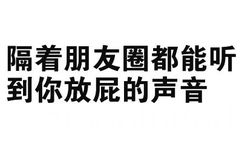 隔着朋友圈都能听到你放屁的声音 - 纯文字表情包