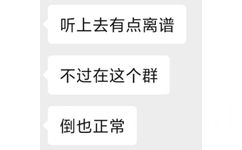 听上去有点离谱不过在这个群倒也正常