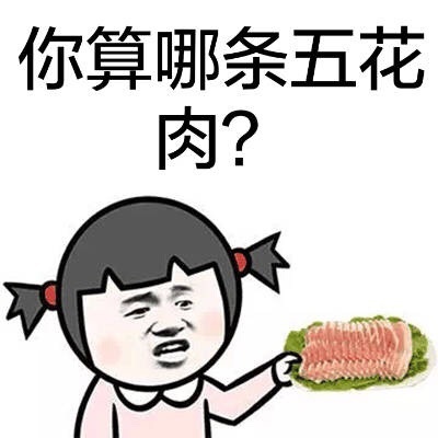 你算哪条五花肉？ - 「你算啥」怼人表情包 ​