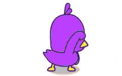 抖音紫色小黄鸭瞭望跳舞 GIF 动图