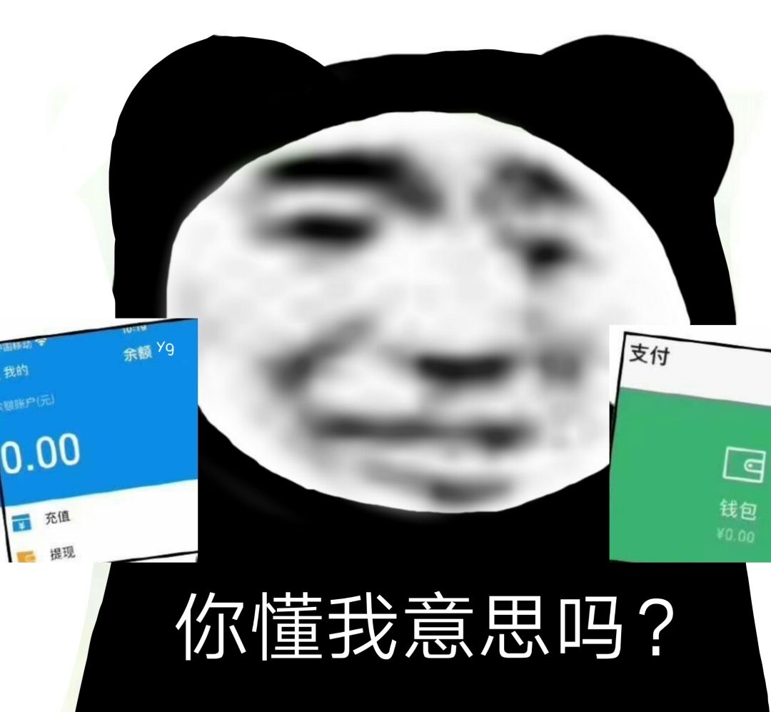 你懂我意思吗？（熊猫头表情包）