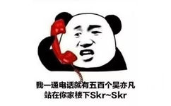 我一通电话就有五百个吴亦凡站在你家楼下skr