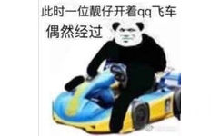 路过表情包-此时以为靓仔开着QQ飞车偶然经过