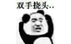 熊猫头不停的挠头表情包-5 