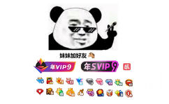 QQ满级VIP熊猫头：妹妹加好友