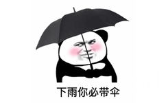 熊猫头：下雨你必带伞