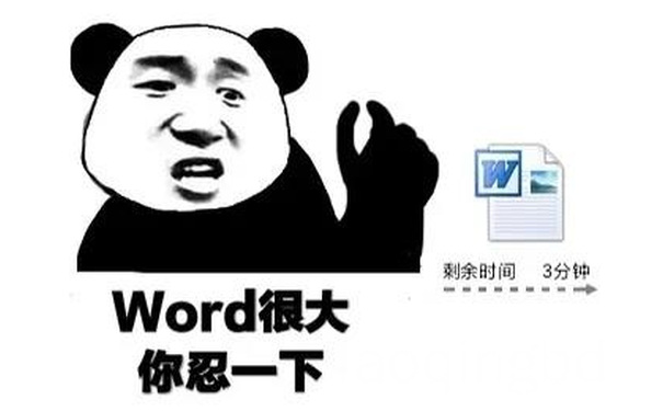 熊猫头手暗示：word很大