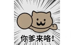  胡子版一猫人：你爹来了GIF动图