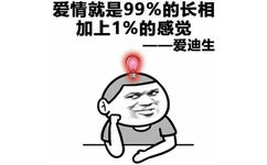 爱情就是99%的长相加上1%的感觉——爱迪生