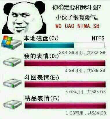 熊猫头：你确定要跟我斗图，小伙子很有勇气